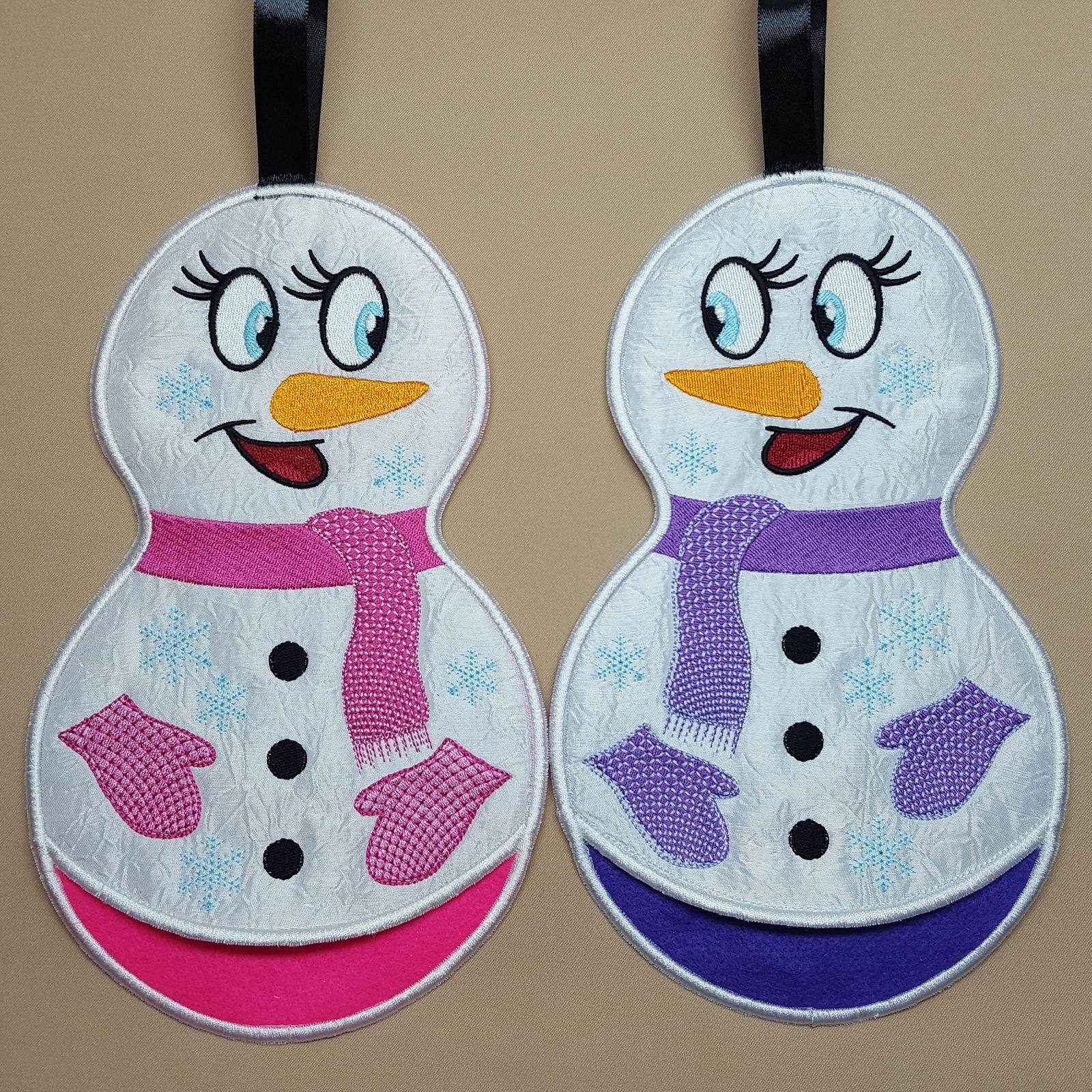 In the Hoop Snowman Oven Gloves and more - aStitch aHalf
