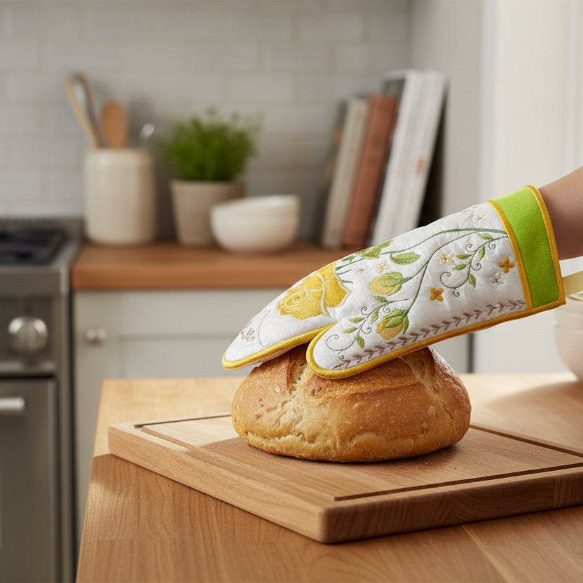 In the Hoop A Rose my Love Ovenglove - aStitch aHalf