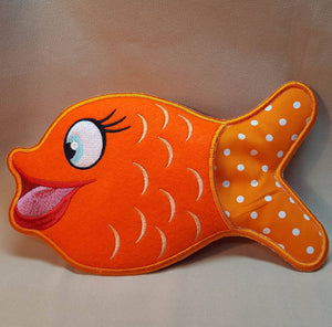 In the Hoop Something Fishy Oven Mitt - aStitch aHalf