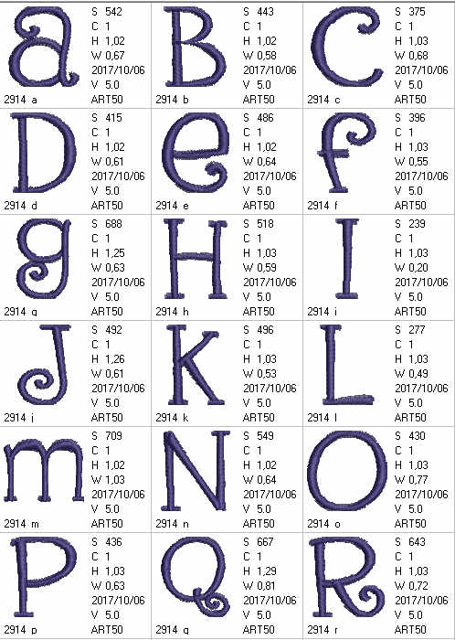 Peanut Butter Font - a-stitch-a-half