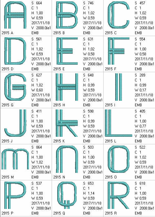 Baddit Capital Font - aStitch aHalf