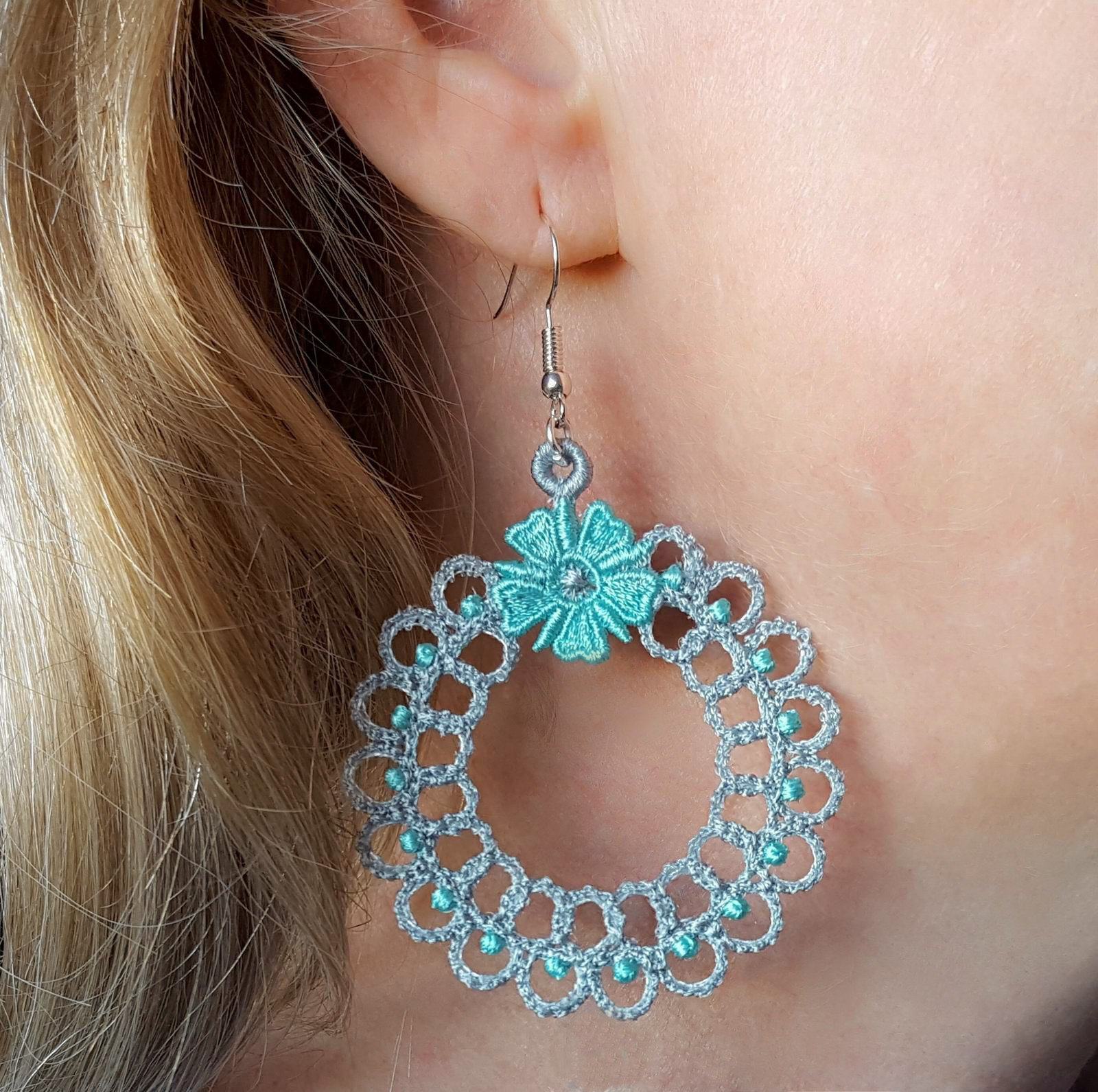 Freestanding Lace Mia Earrings - aStitch aHalf