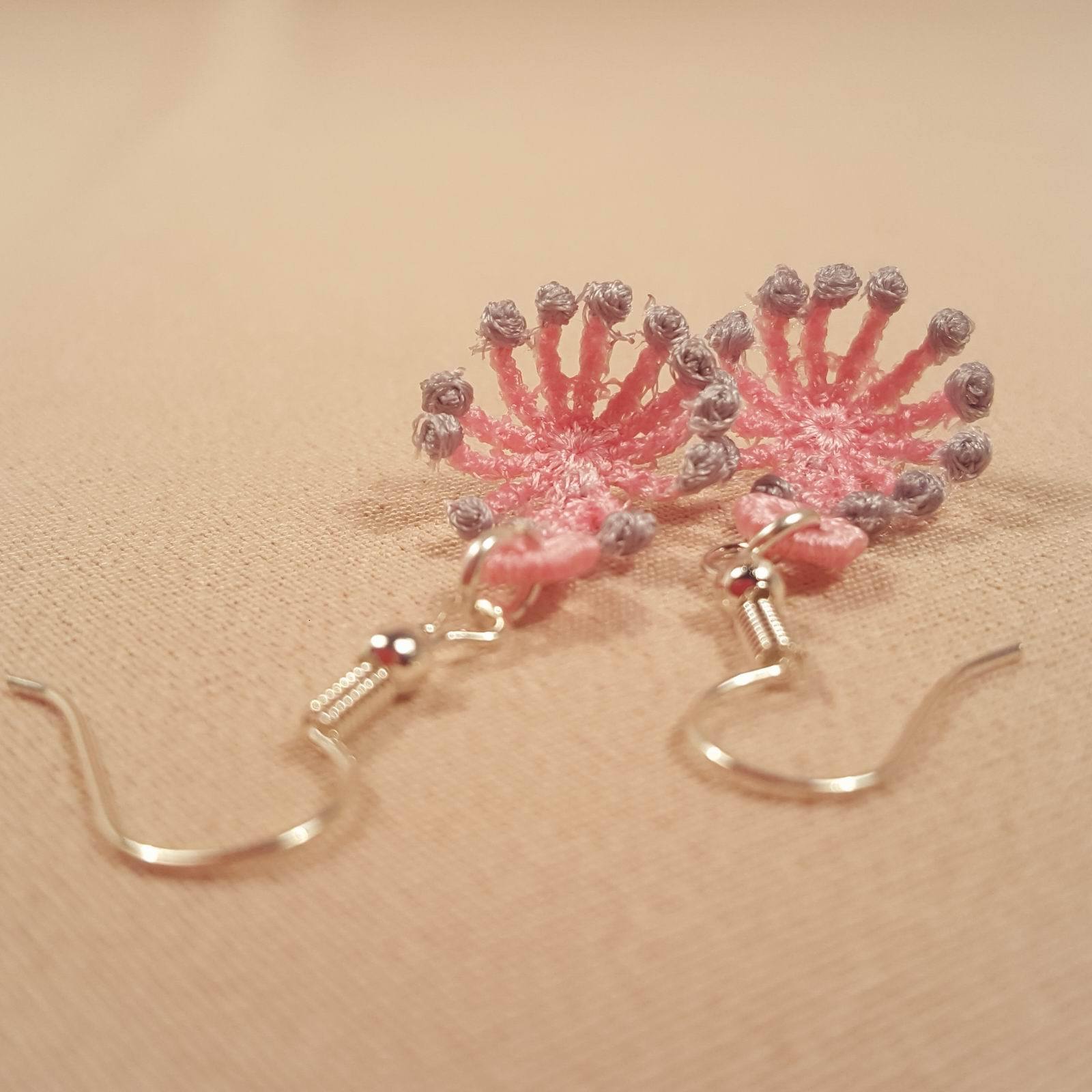 Eleanor Miniature Freestanding lace Earrings - aStitch aHalf
