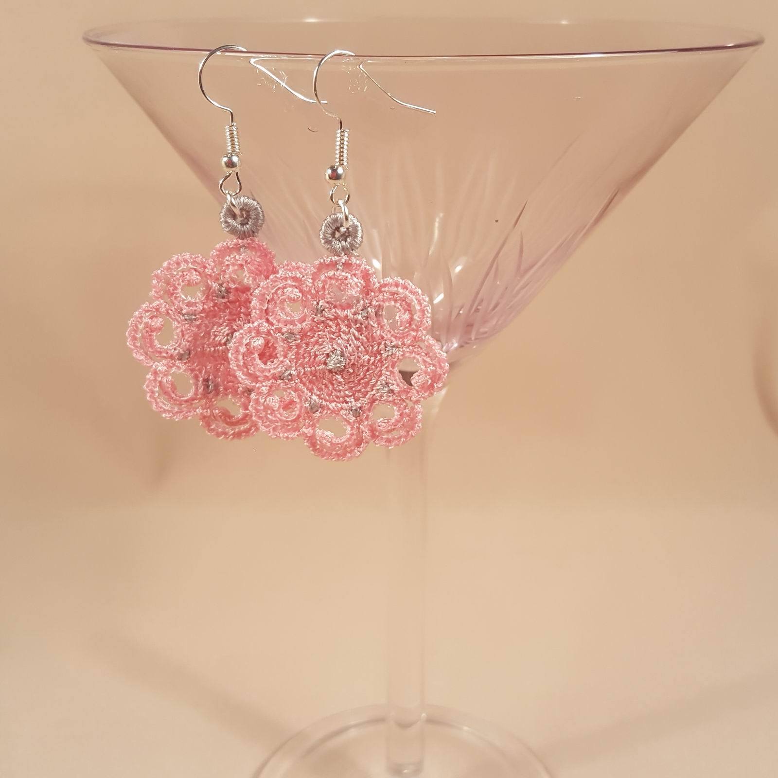 Elizabeth Miniature Freestanding lace Earrings - aStitch aHalf