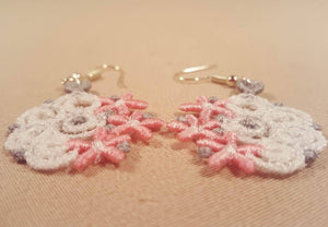 Elora Miniature Freestanding lace Earrings - aStitch aHalf