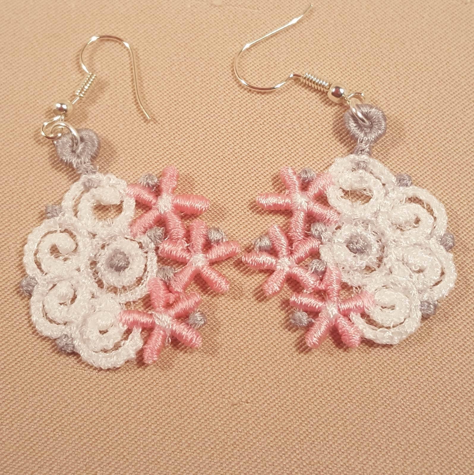 Elora Miniature Freestanding lace Earrings - aStitch aHalf