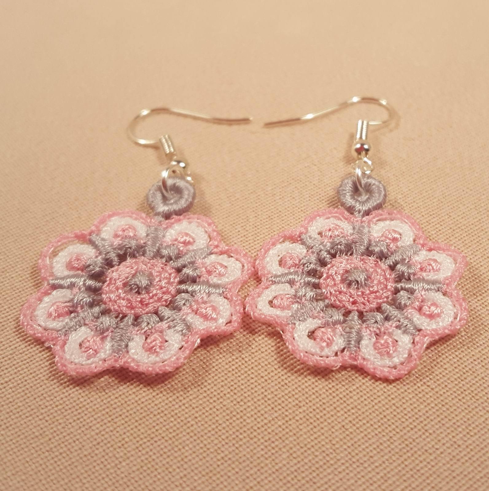 Erin Miniature Freestanding lace Earrings - aStitch aHalf