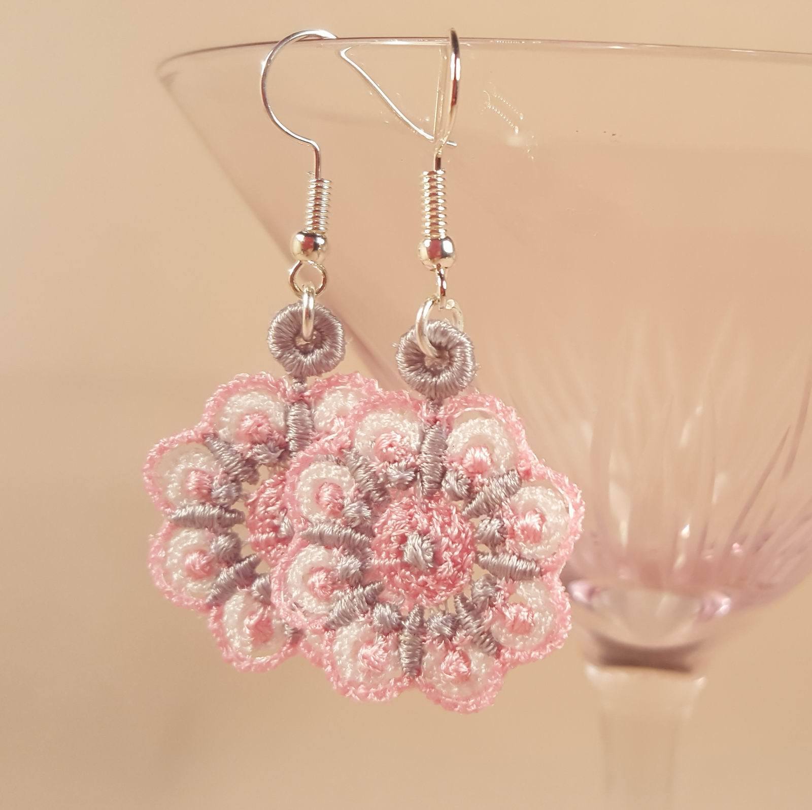 Erin Miniature Freestanding lace Earrings - aStitch aHalf