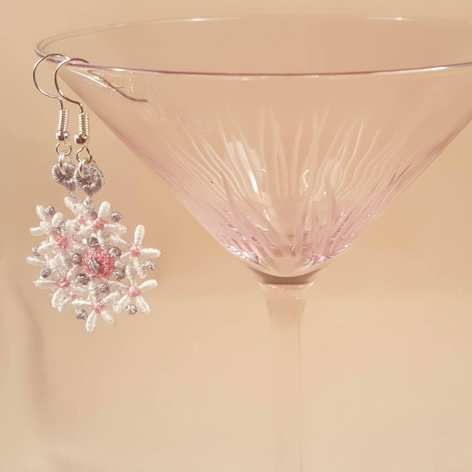 Charlotte Miniature Freestanding lace Earrings - aStitch aHalf