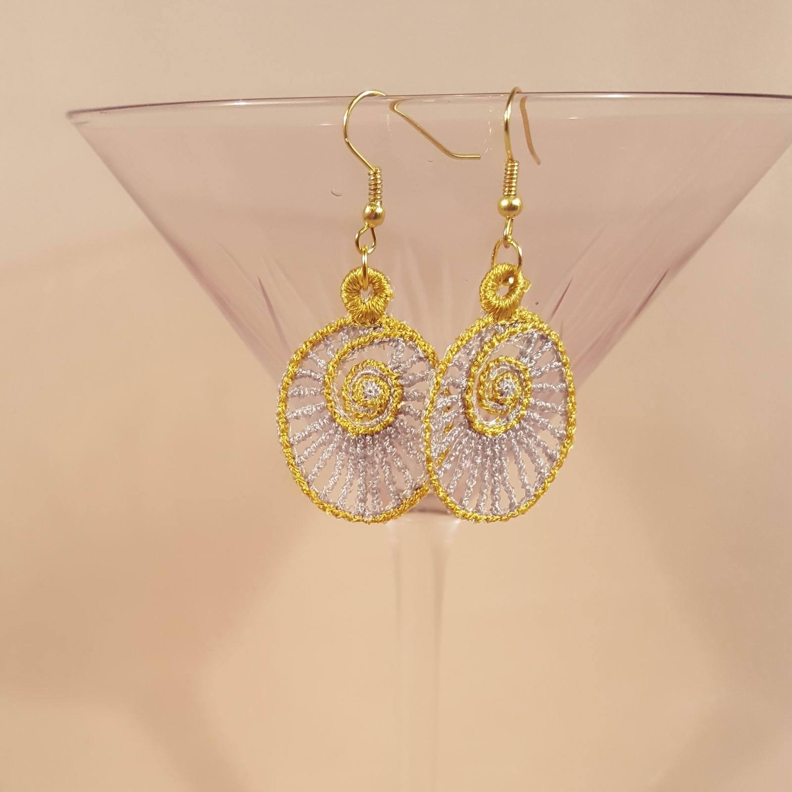 Layla Miniature Freestanding lace Earrings - aStitch aHalf