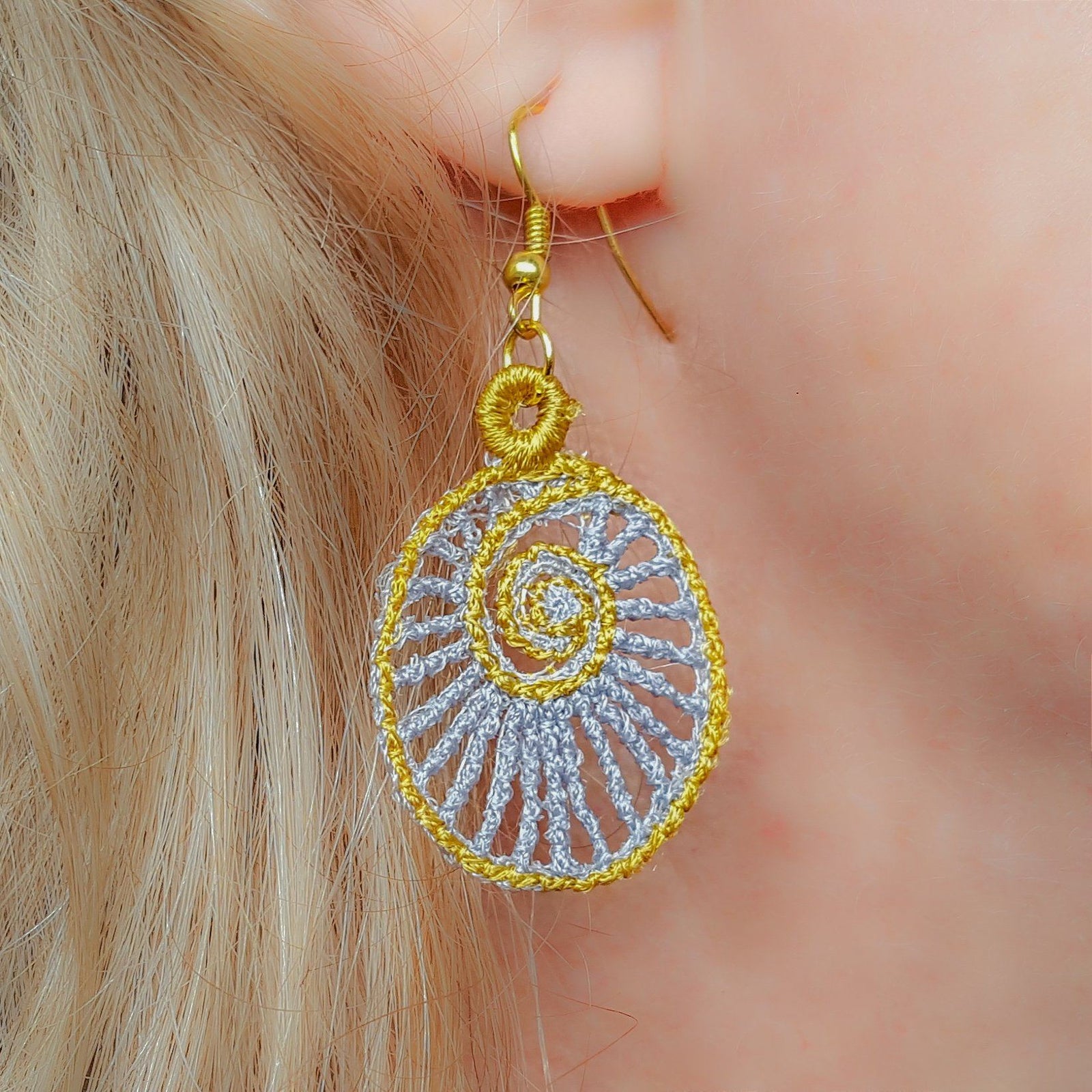 Layla Miniature Freestanding lace Earrings - aStitch aHalf