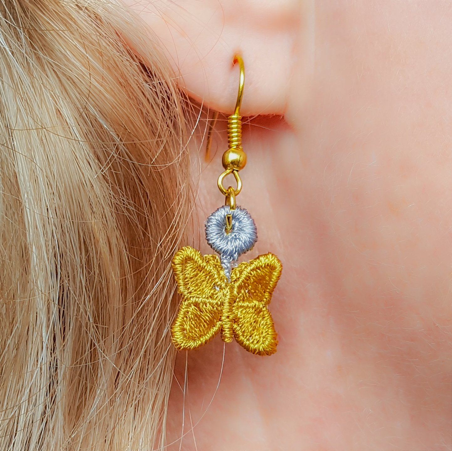 Leah Miniature Freestanding lace Earrings - aStitch aHalf