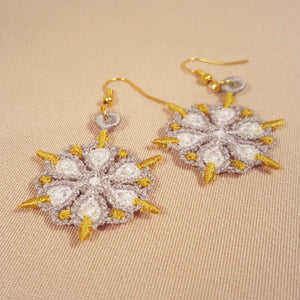 Lucy Miniature Freestanding lace Earrings - aStitch aHalf