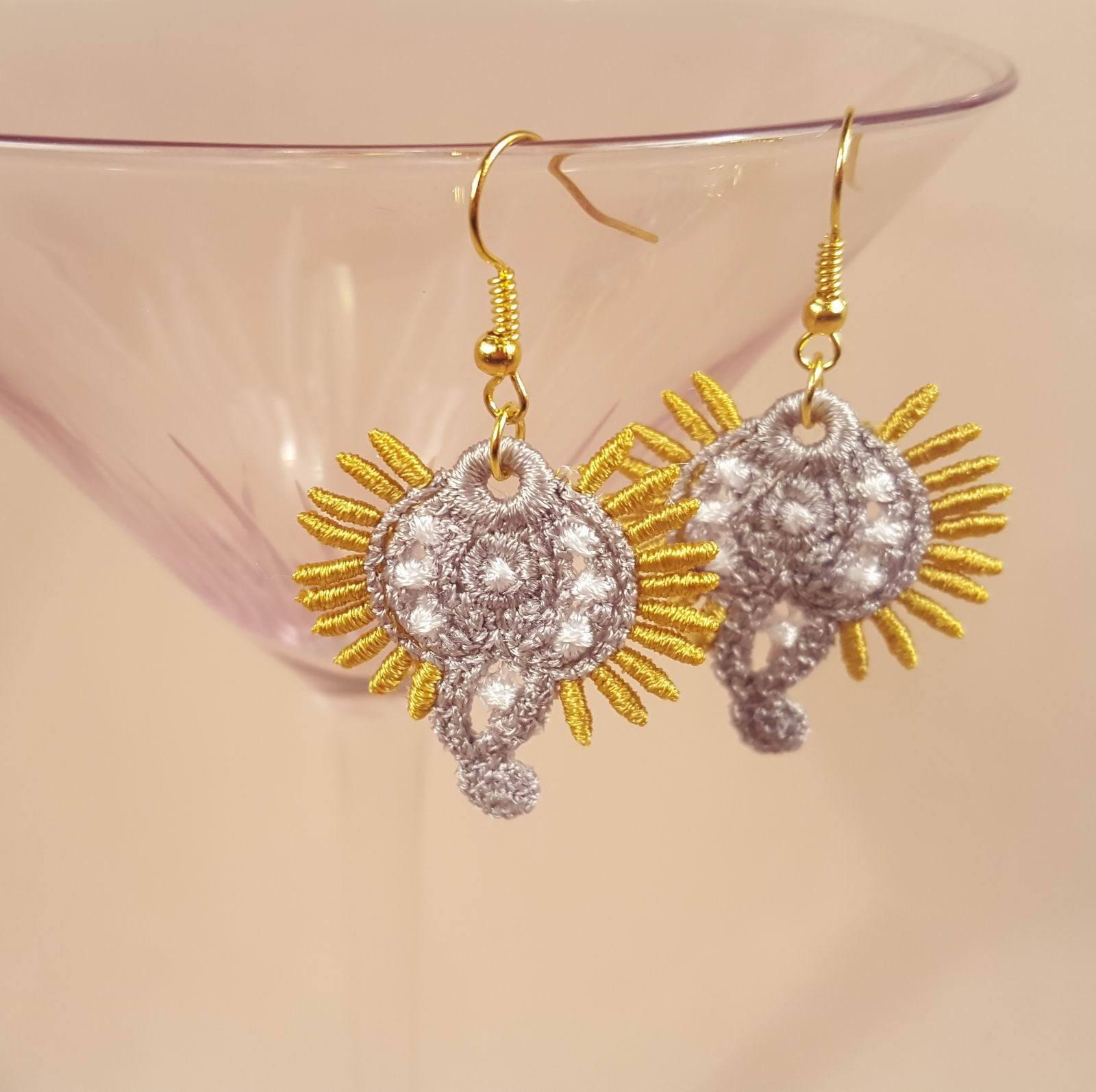 Mackenzie Miniature Freestanding lace Earrings - aStitch aHalf