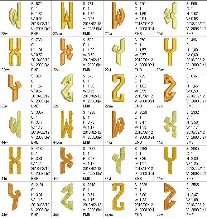 Circle Monogram Letters WXYZ - aStitch aHalf