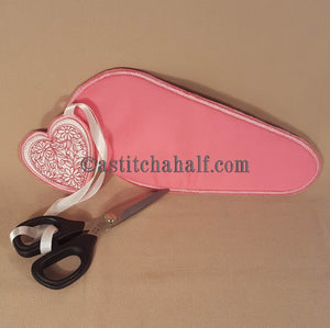 Hearts Scissor Cases with Hearts Fob - aStitch aHalf