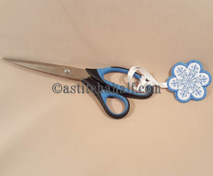 Sparkles Snowflake Scissor Cases with Fob - aStitch aHalf