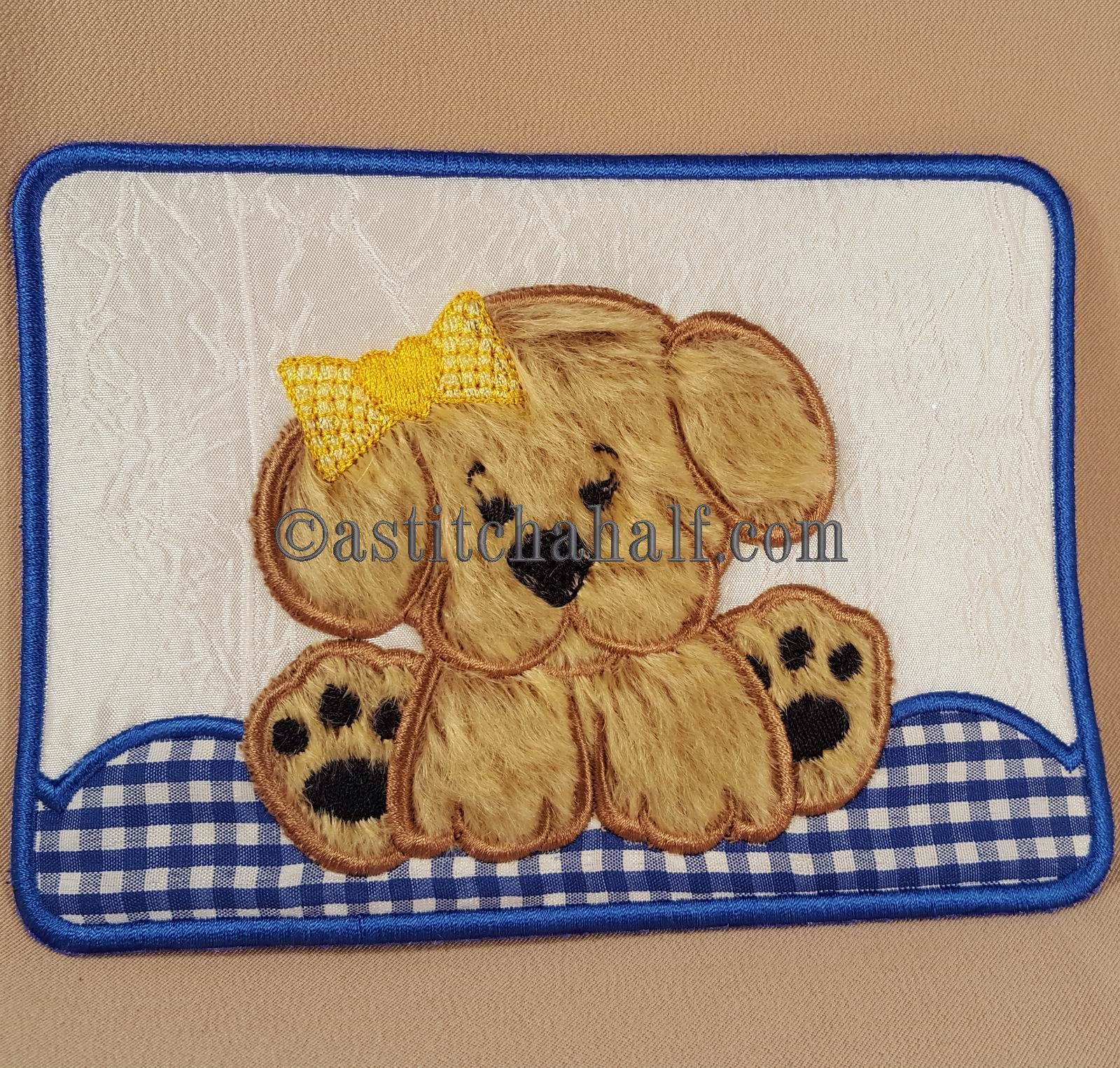 Best Doggy Friend Mug Rug - aStitch aHalf