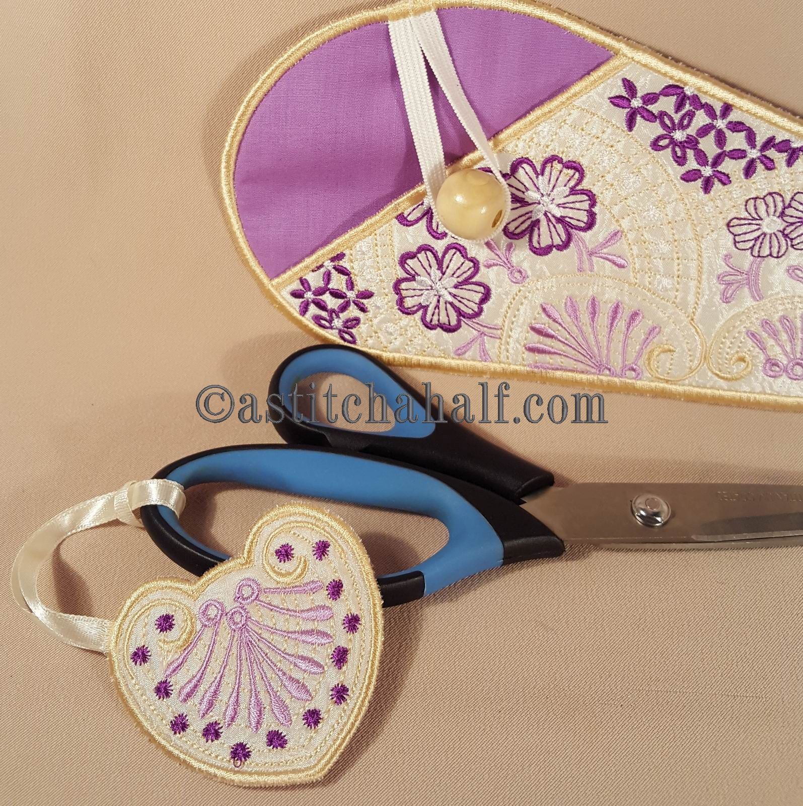 Serenade Scissor Cases with Fob - aStitch aHalf