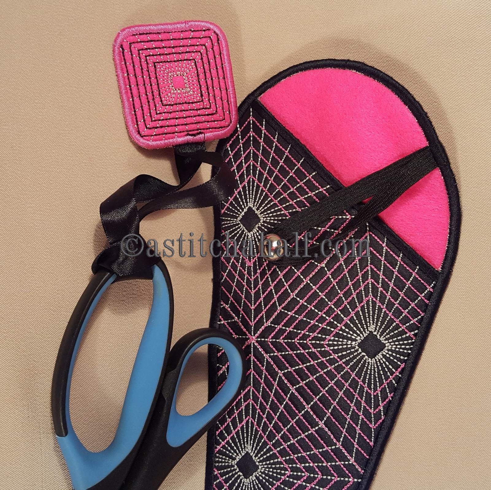 Gorgeous Geometric Scissor Cases with Fob - aStitch aHalf
