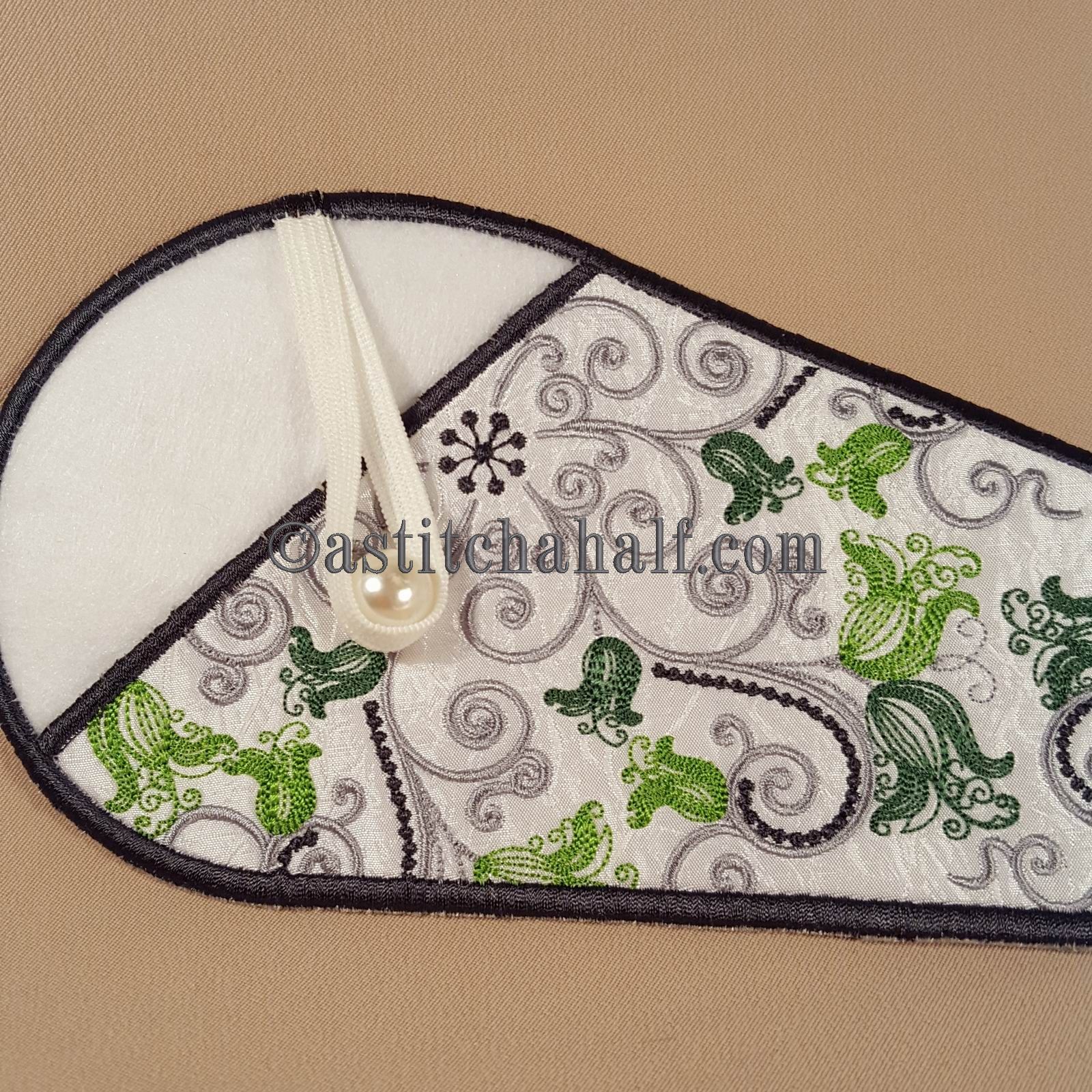 Tiny Bloom Scissor Case and Fob - aStitch aHalf