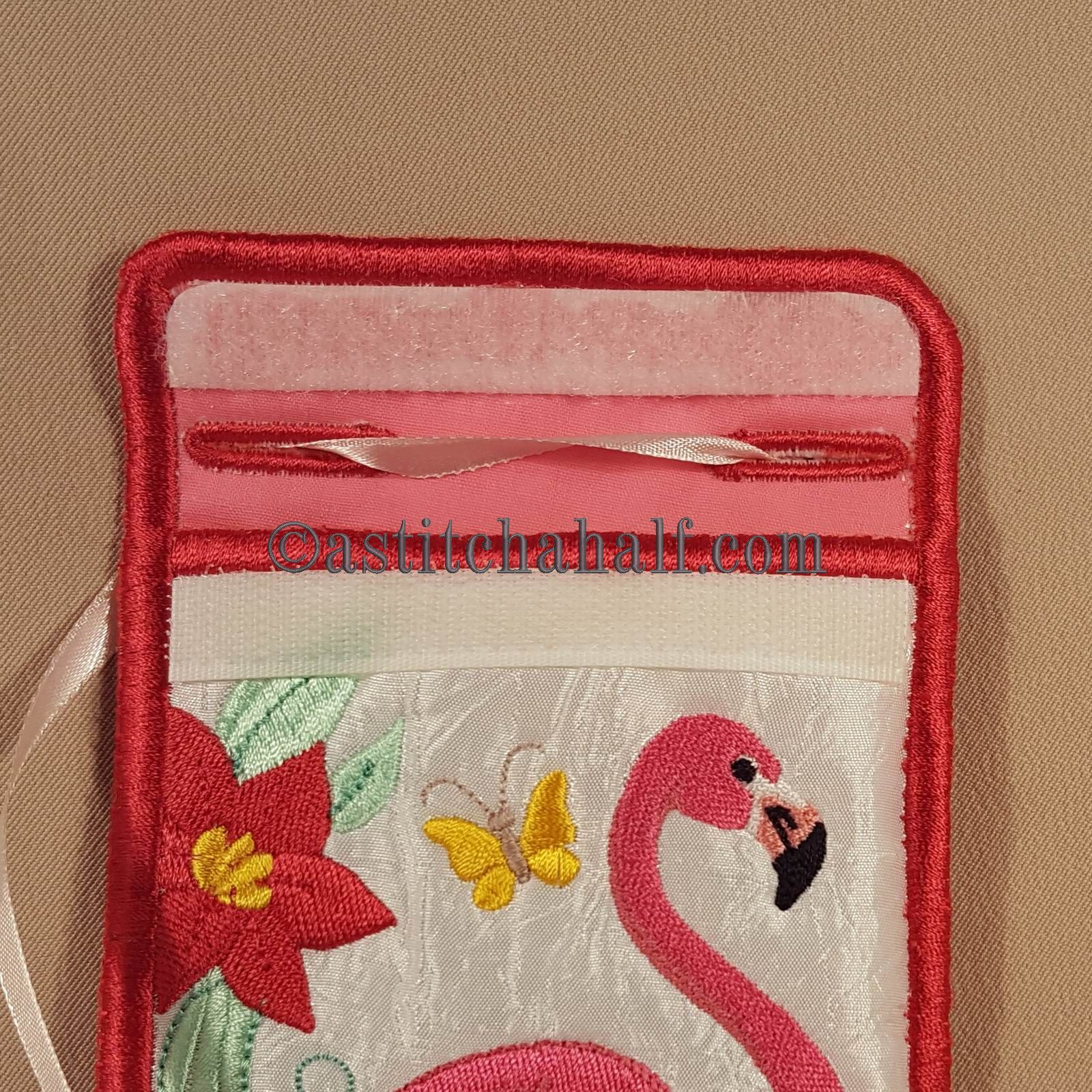 Flamingo Around the Neck Cellphone Holder - aStitch aHalf