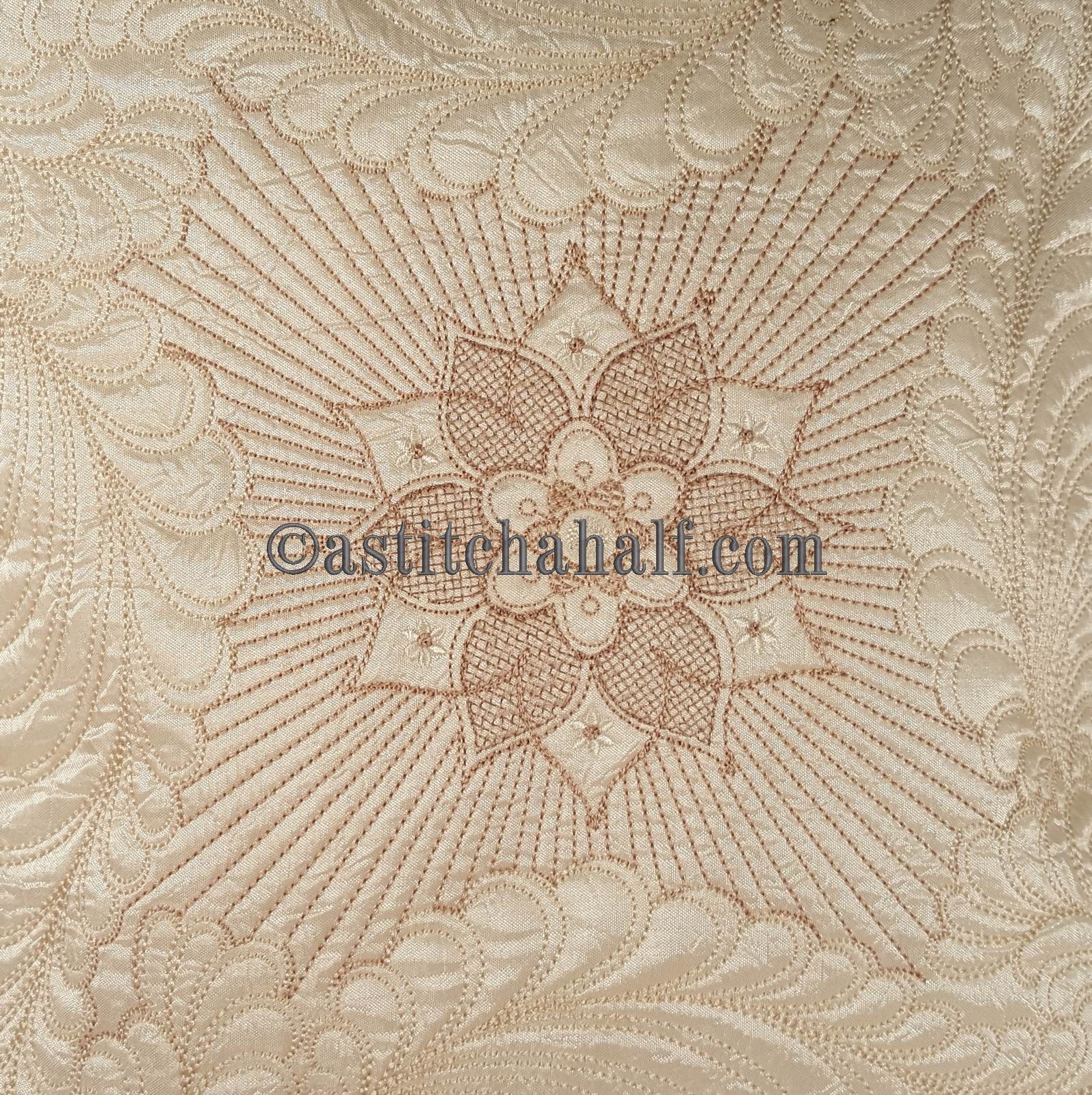 Feathers Latte Pillow Quilt Combo - aStitch aHalf