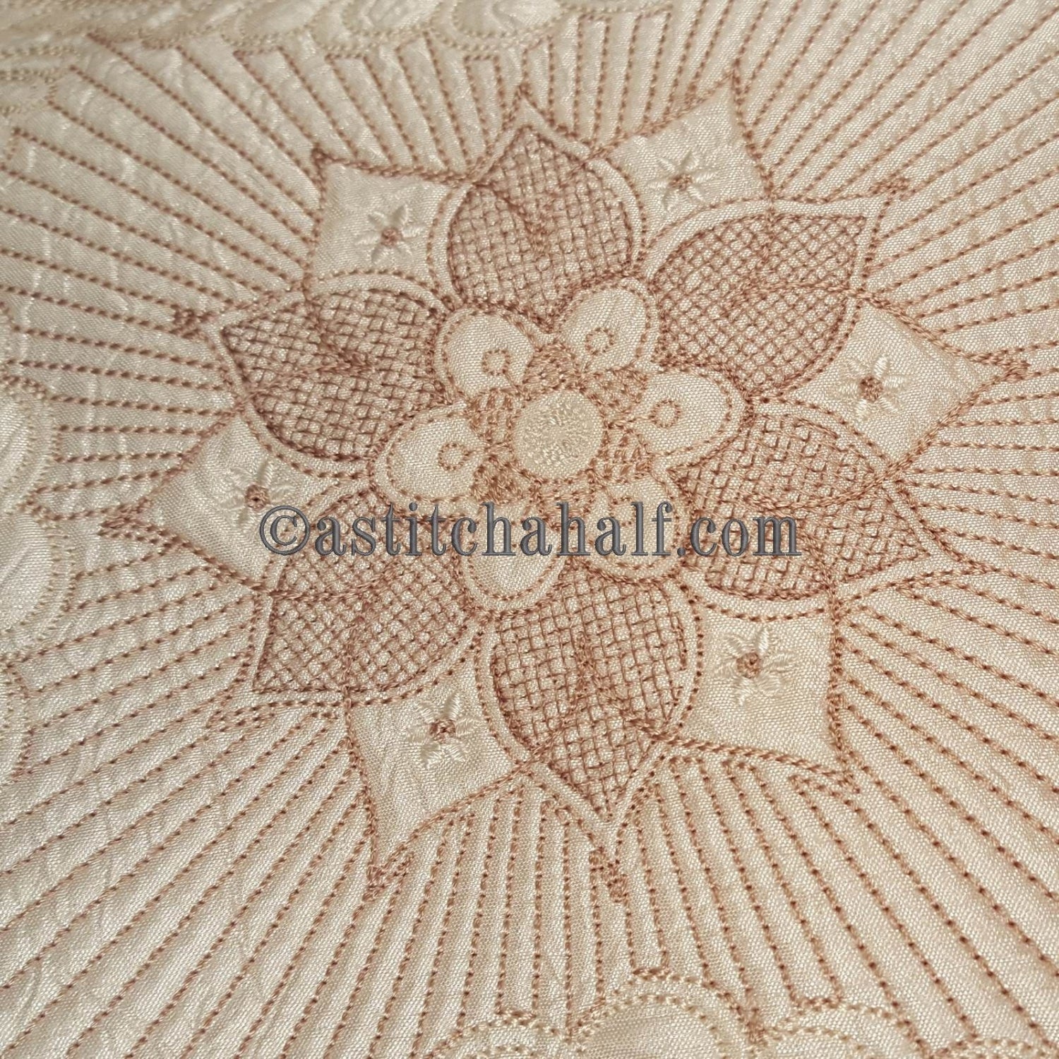 Feathers Latte Pillow Quilt Combo - aStitch aHalf