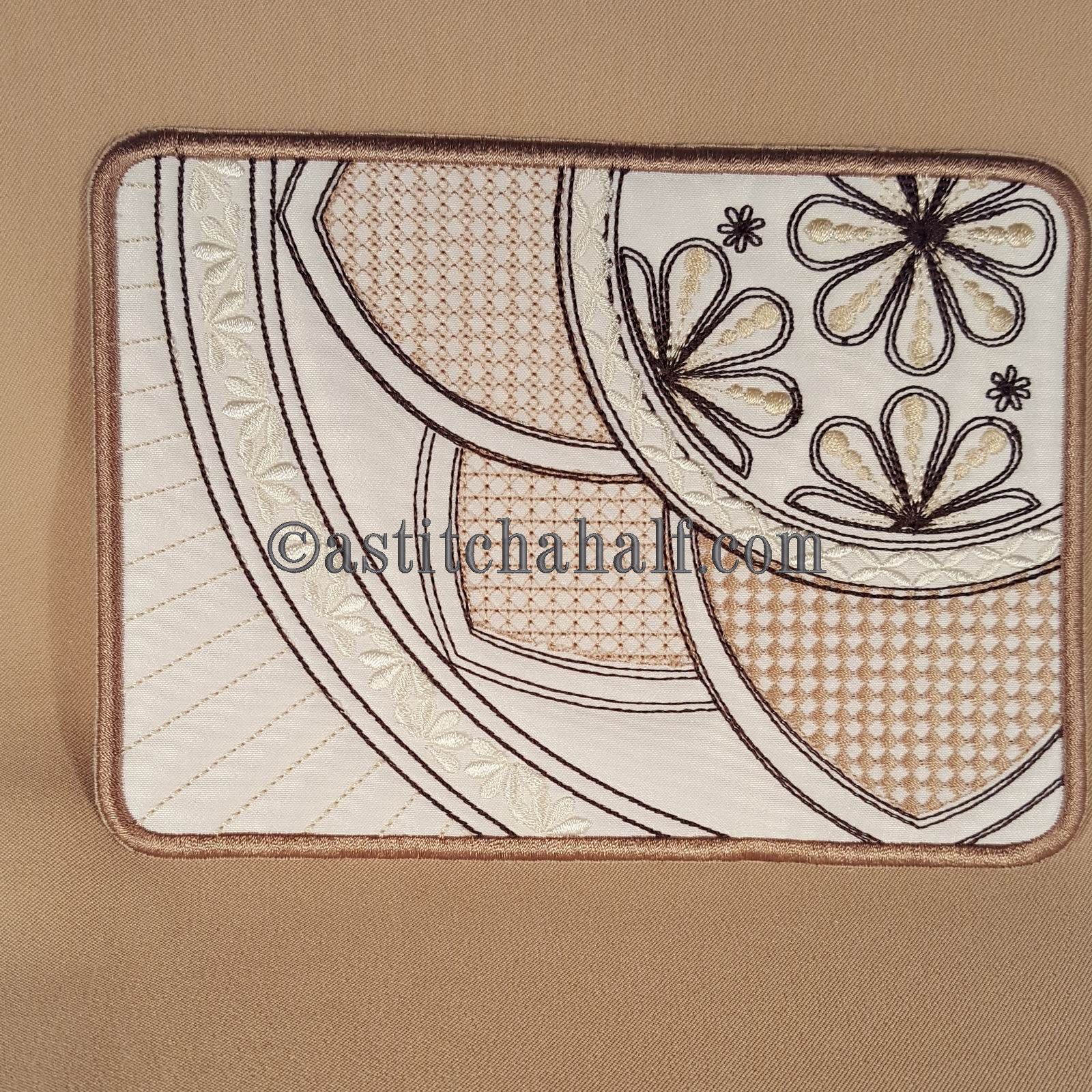 Beautiful Morning Mug Rug - aStitch aHalf