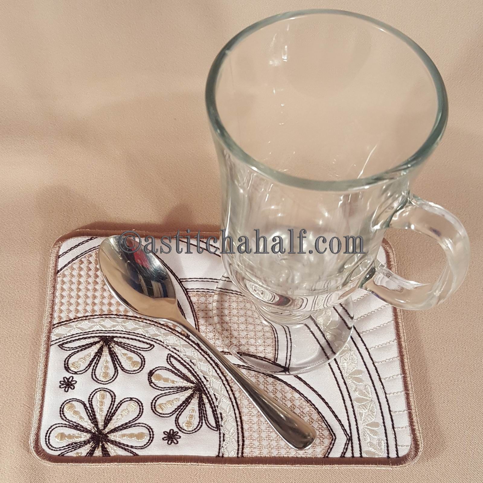 Beautiful Morning Mug Rug - aStitch aHalf