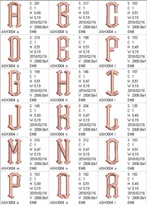 Point Alphabet Letters - a-stitch-a-half