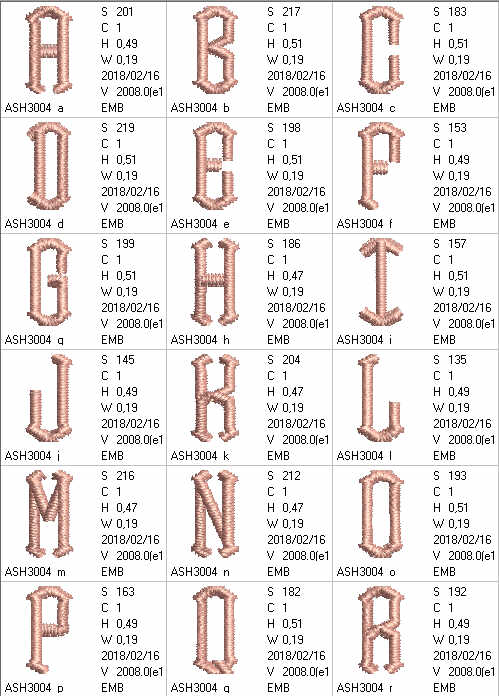 Point Alphabet Letters - a-stitch-a-half