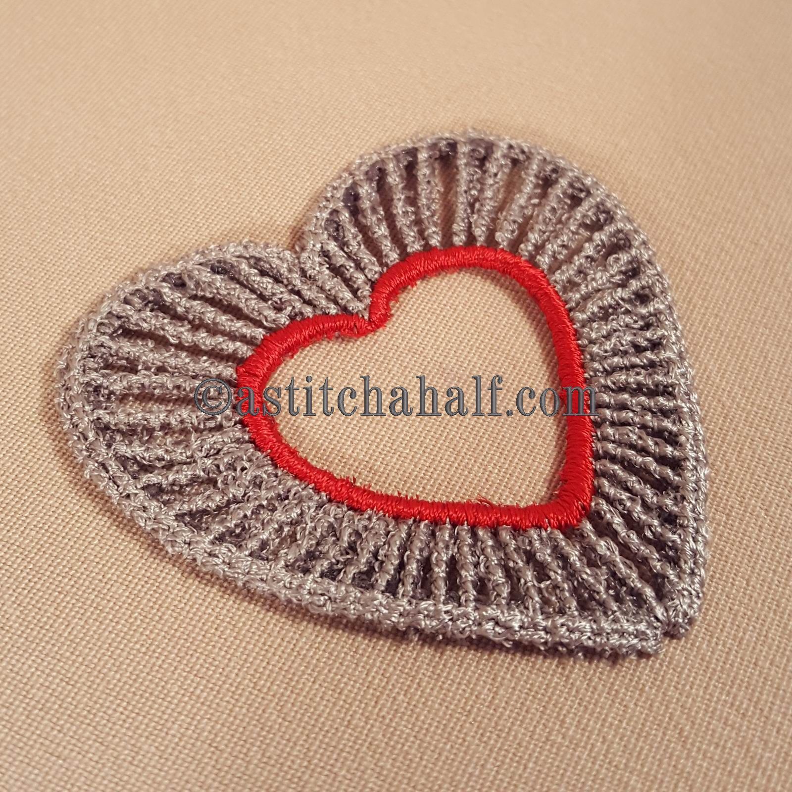 Little Freestanding Lace Motif Heart of Hearts - aStitch aHalf