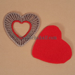 Little Freestanding Lace Motif Heart of Hearts - aStitch aHalf