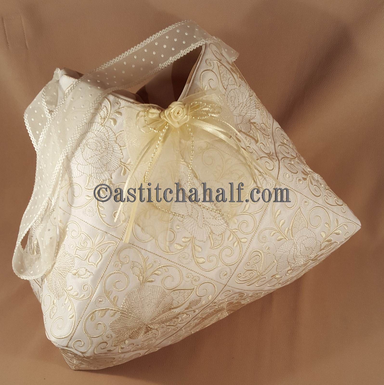 Gossamer Rose Tote - a-stitch-a-half