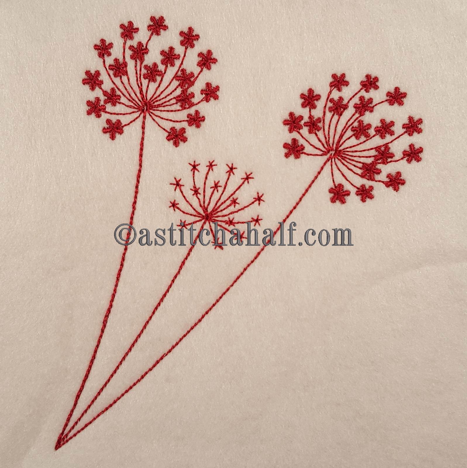 Dancing Dandelions - a-stitch-a-half