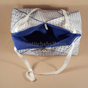 Japanese Sashiko Quilt Blocks and Tote Bag - a-stitch-a-half