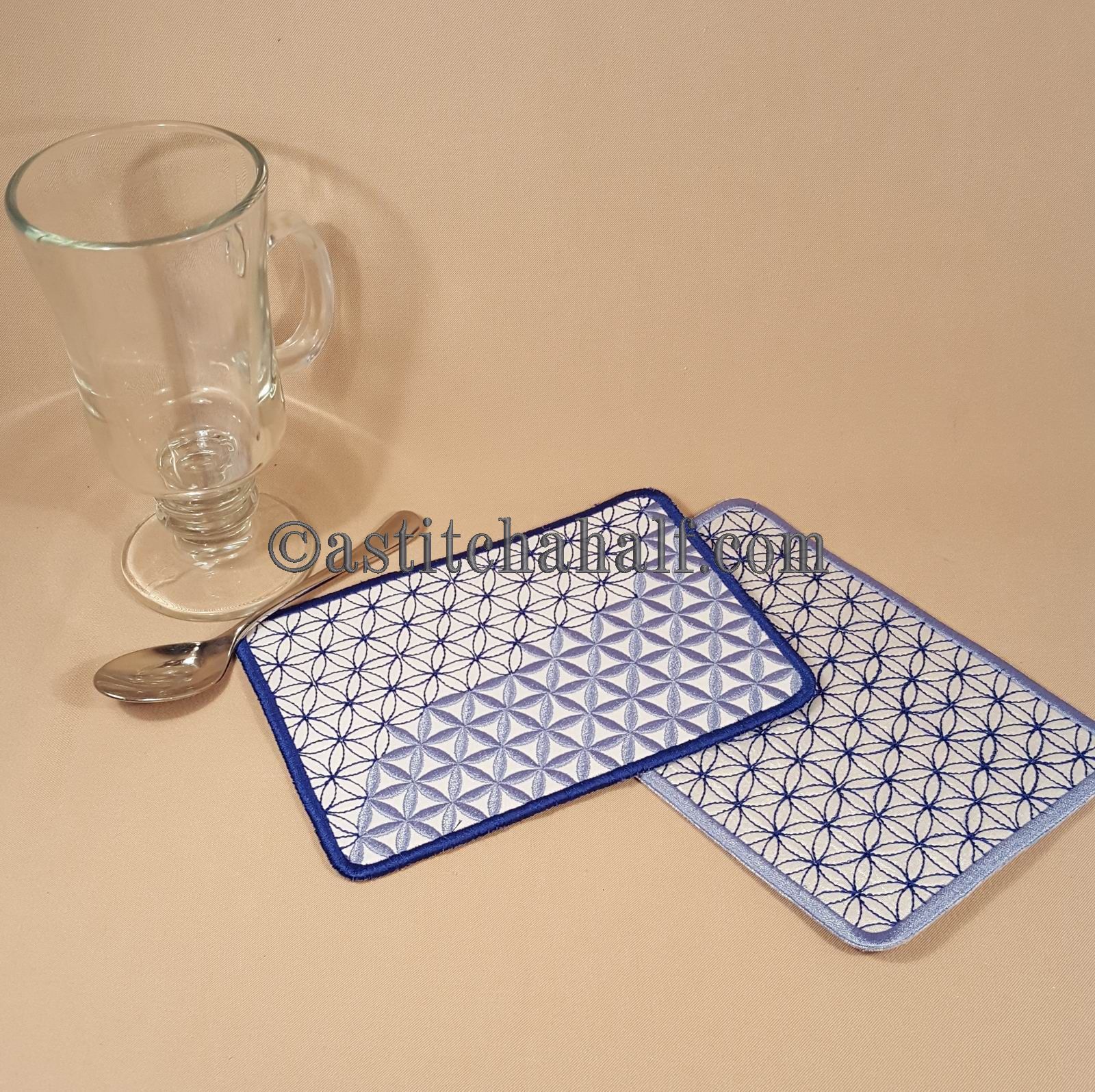 Japanese Sashiko Mug Rugs - a-stitch-a-half