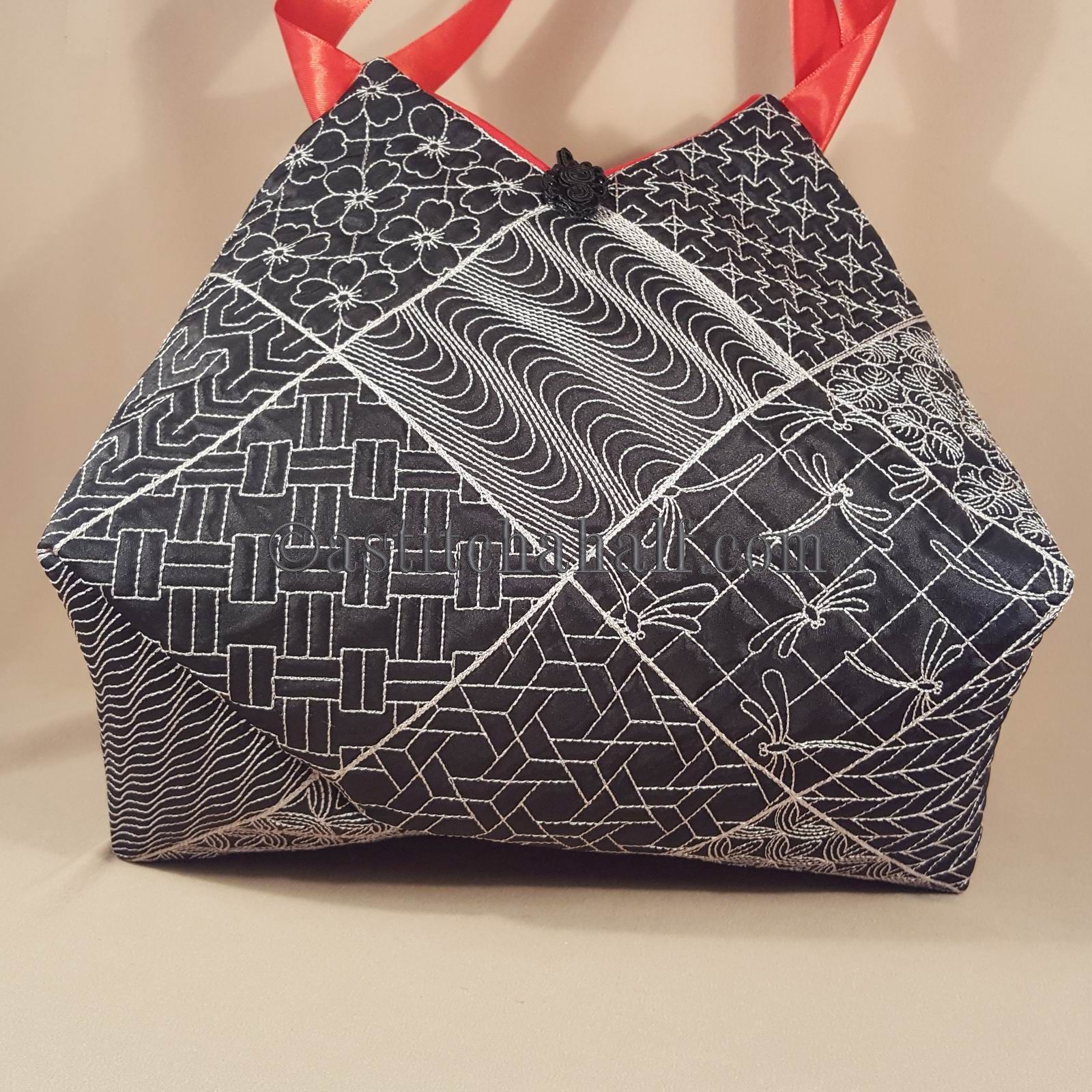 Keiko Sashiko Quilt Blocks and Tote Bag