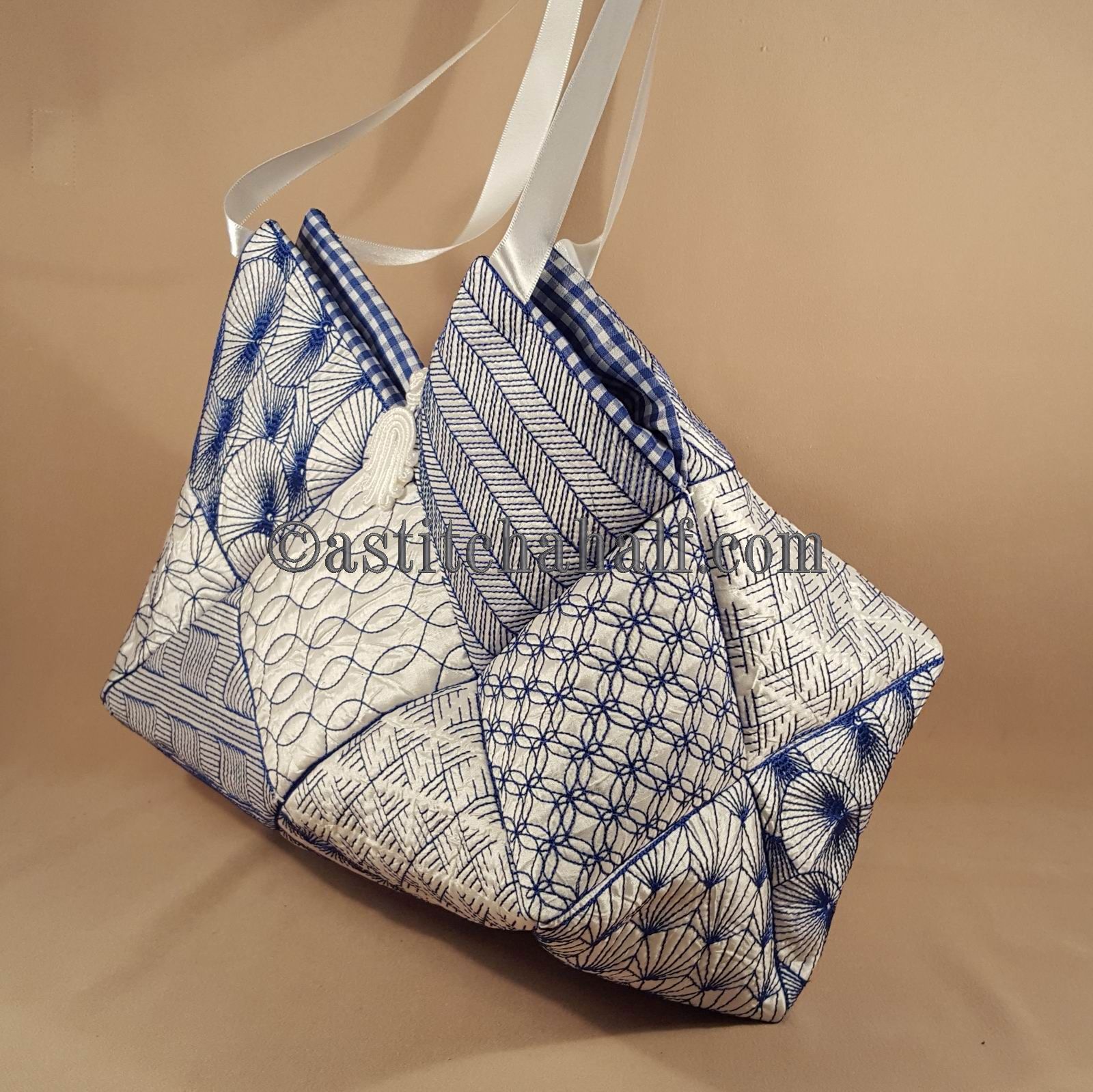 Ichika Japanese Quilt Blocks and Tote Bag - a-stitch-a-half