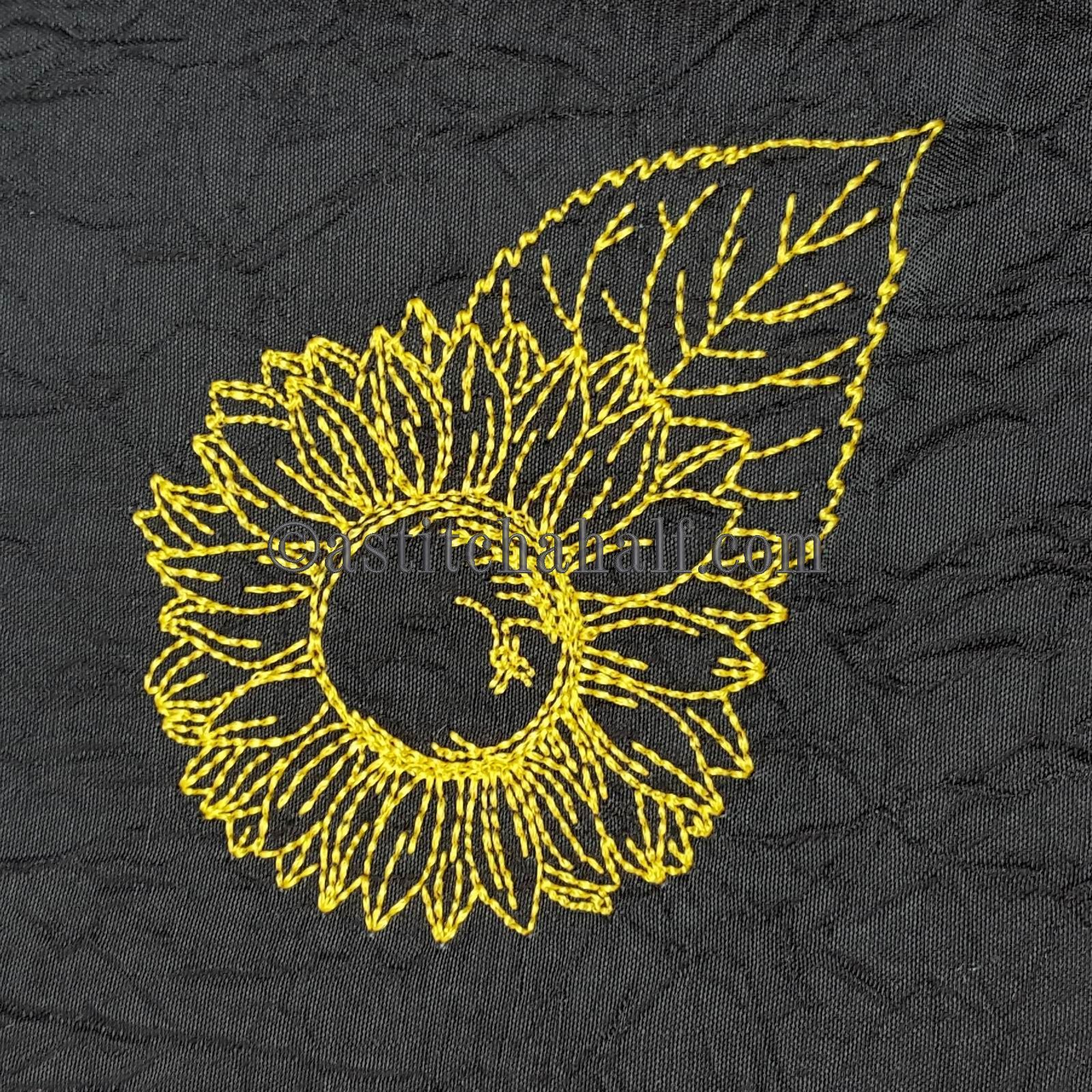 Chalk Board Sunflowers and Mug Rug - a-stitch-a-half