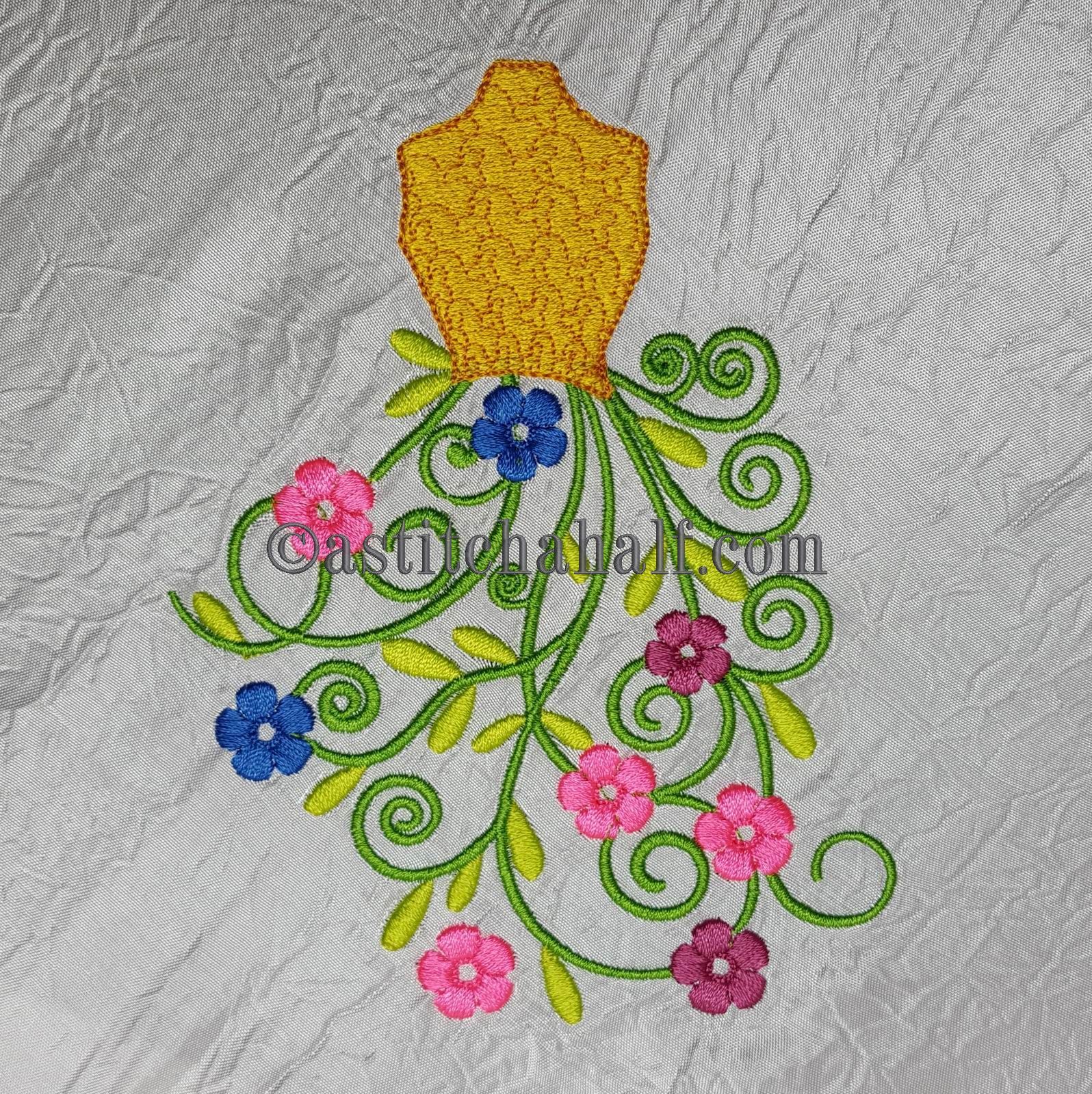 Dressmaker Mannequin Embroidery Design