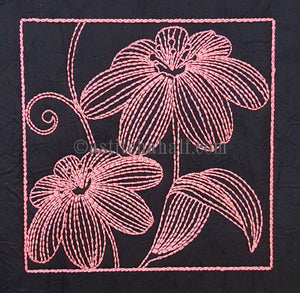 Chalk Board Spring Flowers - a-stitch-a-half