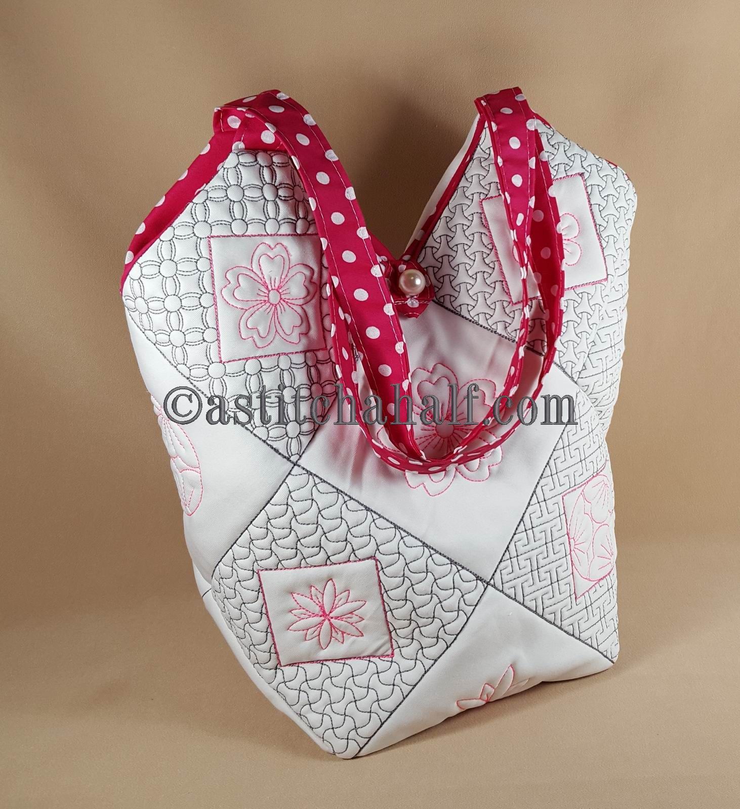 Sakura Smart Tote and Quilt Blocks - a-stitch-a-half