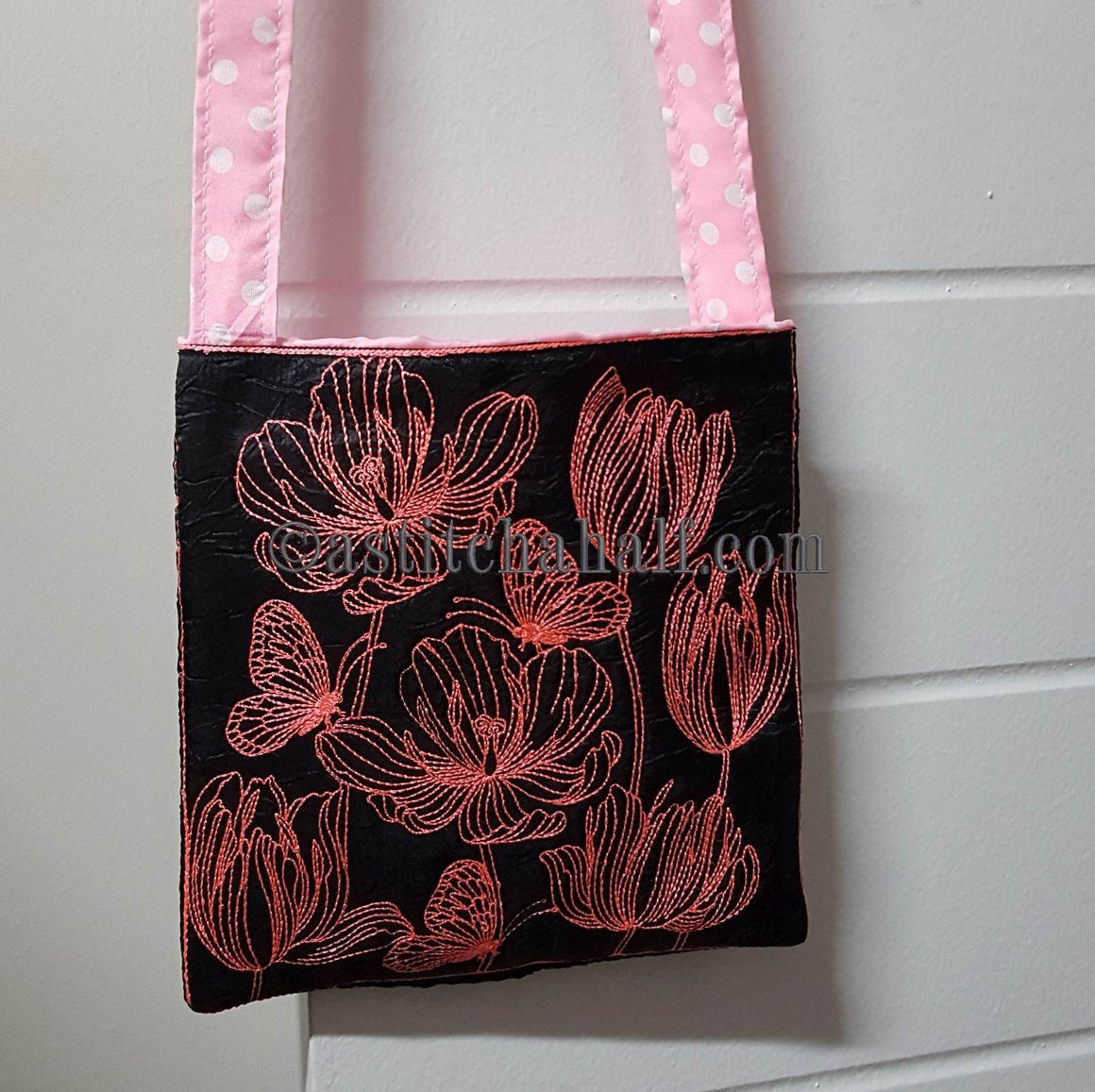 Tender Tulips Chalk Board Cross Body Bag - a-stitch-a-half