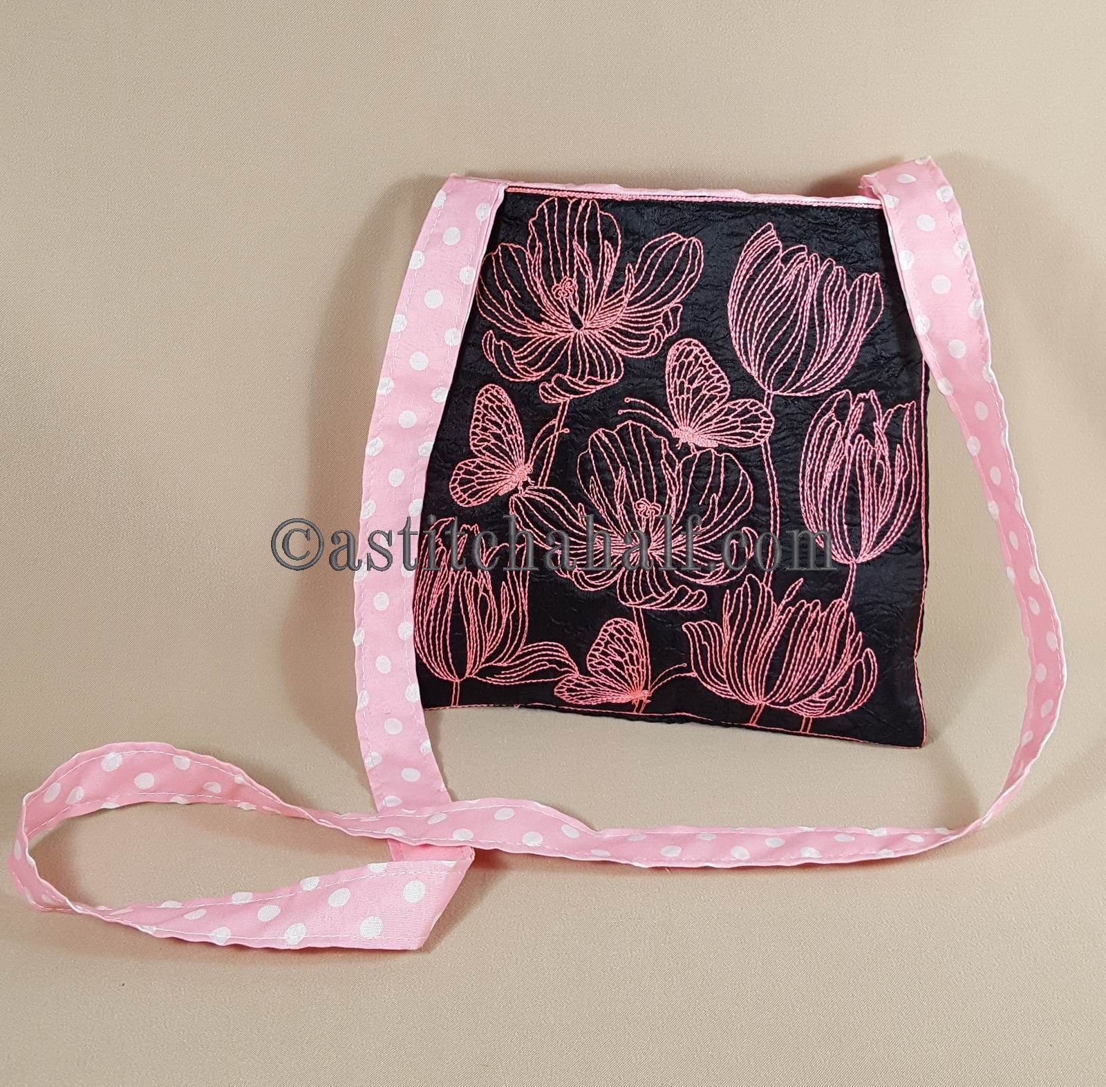 Tender Tulips Chalk Board Cross Body Bag - a-stitch-a-half