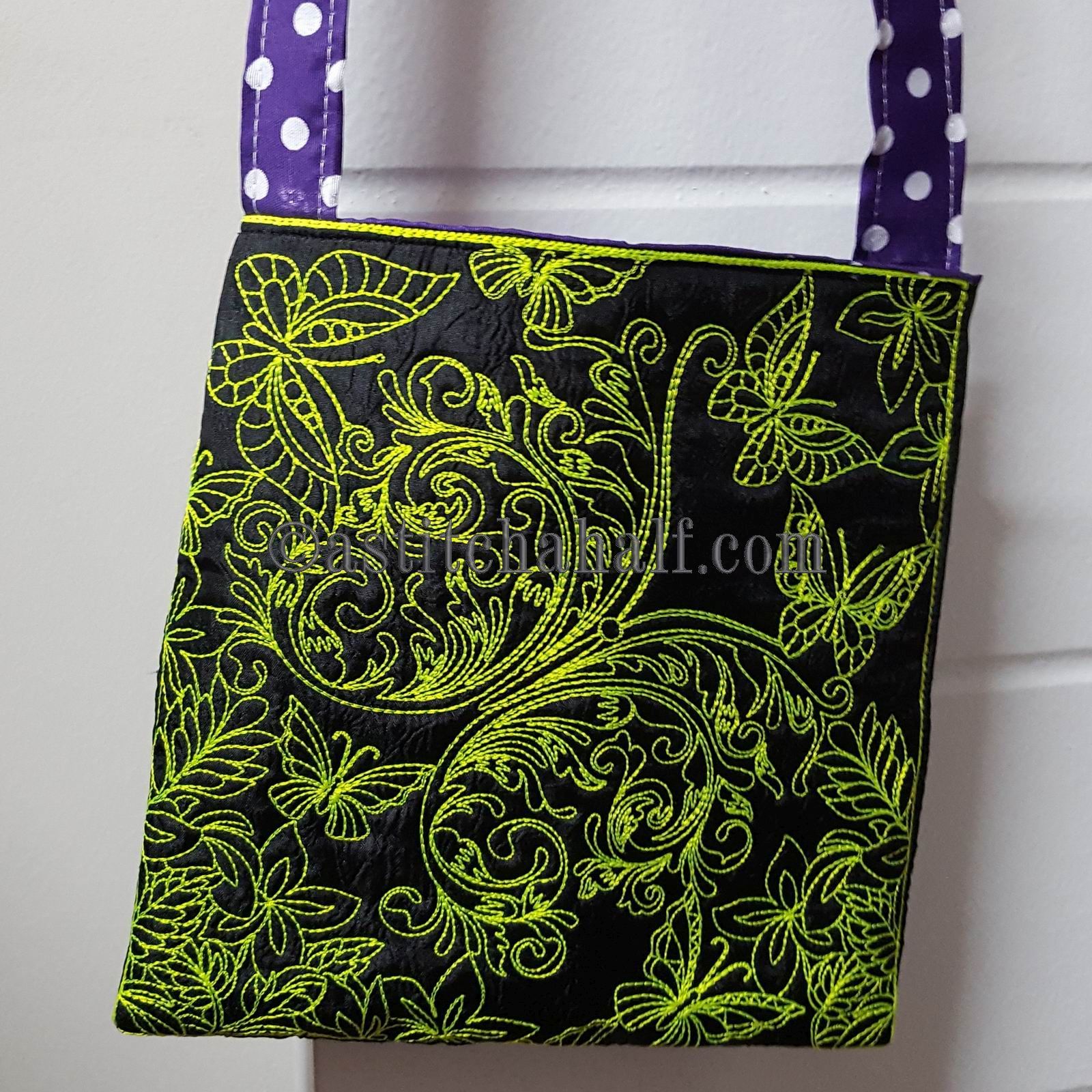 Butterfly Migration Chalk Board Cross Body Bag - aStitch aHalf
