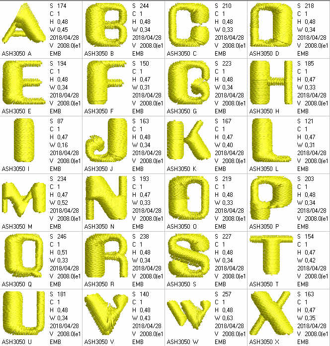 Marine Font - a-stitch-a-half