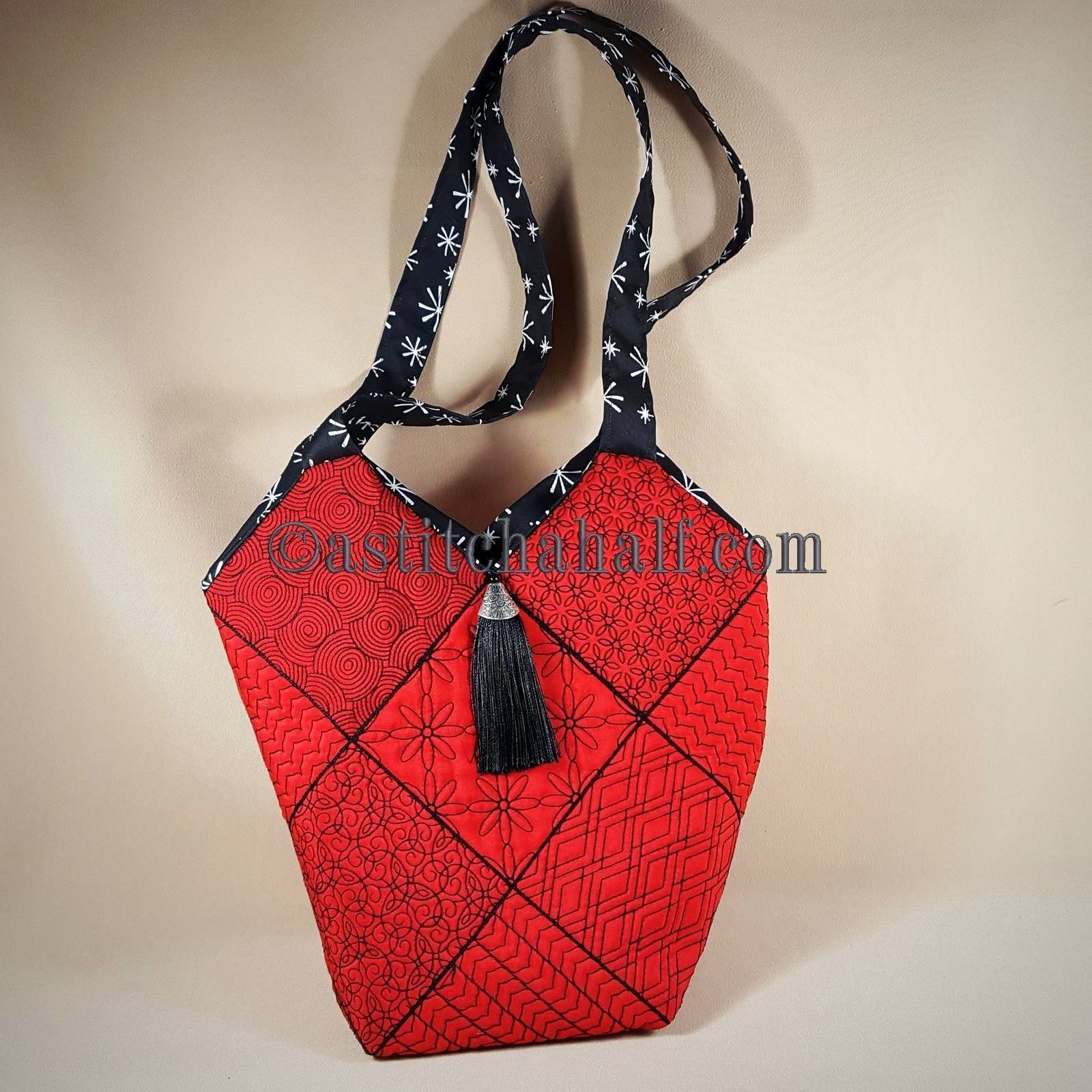 Spirals Smart Tote and Quilt Blocks - a-stitch-a-half