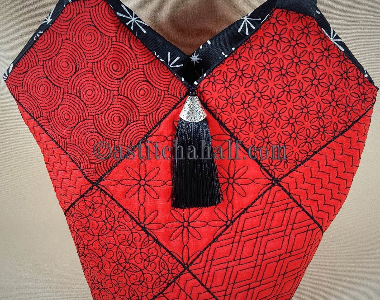 Spirals Smart Tote and Quilt Blocks - a-stitch-a-half